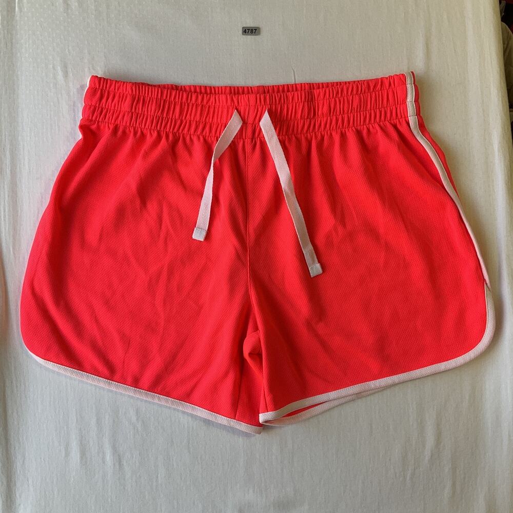 Zone Pro Women Activewear Shorts Size M Orange 4.5" Inseam Drawstring Stretch